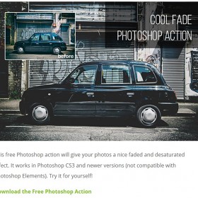 [ϰ ׶̼ ]  伥 ׼ Cool Fade: Free Photoshop Action